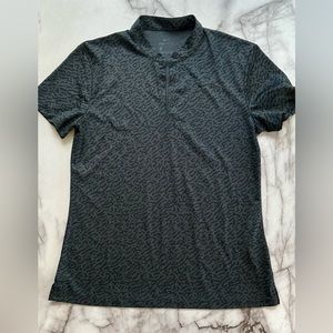 Nike | Black Leopard Dri-Fit Victory Embroidered Notch Neck Polo - Women